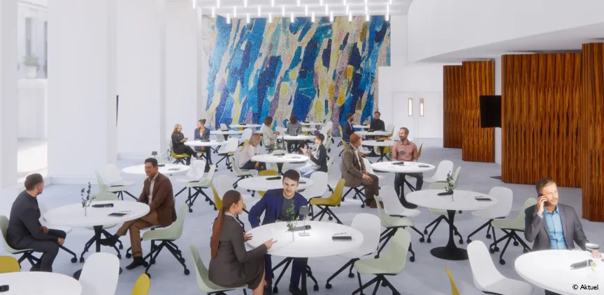 Prévisualisation d'une configuration classe dans le Foyer Bazaine de Radio France