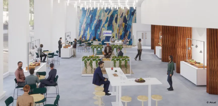 Prévisualisation d'un cocktail dans le Foyer Bazaine de Radio France
