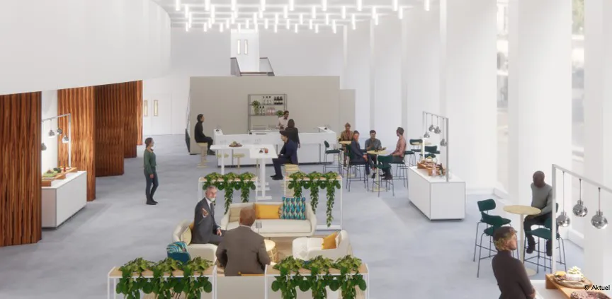 Prévisualisation 3D d'un cocktail dans le Foyer Bazaine de Radio France