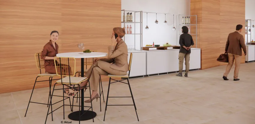 Prévisualisation 3D d'un cocktail dans la Galerie Seine de Radio France
