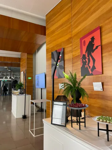 Buffet en Galerie Seine pour la soirée Entreprises & Médias