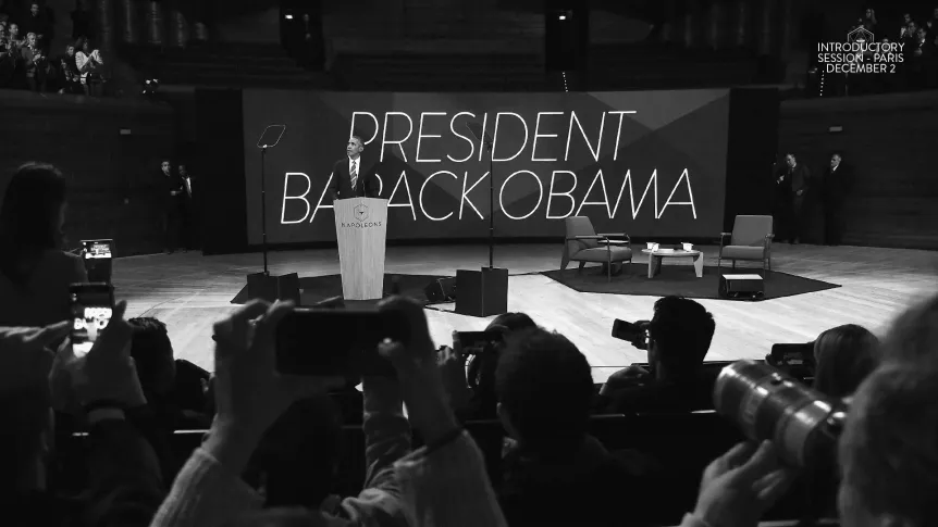 Conférence de Barack Obama à l'Auditorium de Radio France