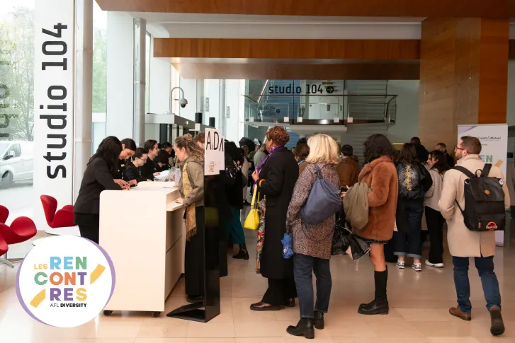 Accueil du public aux Rencontres AFL Diversity 2026 au Studio 104 © Shannon Creach et Jérémie Lamarch