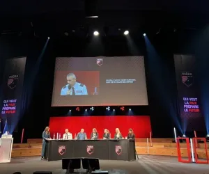 Vue de la scène du Studio 104 de Radio France pendant la soirée du Ministère des Armées