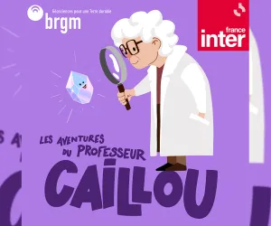 Visuel du podcast des Aventures du Professeur Caillou