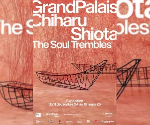 Affiche de l'exposition "Chiharu Shiota, The Soul Trembles"
