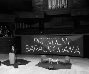Conférence de Barack Obama à l'Auditorium de Radio France