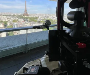 Vue sur la tour Eiffel événement de la NFL en Salle panoramique