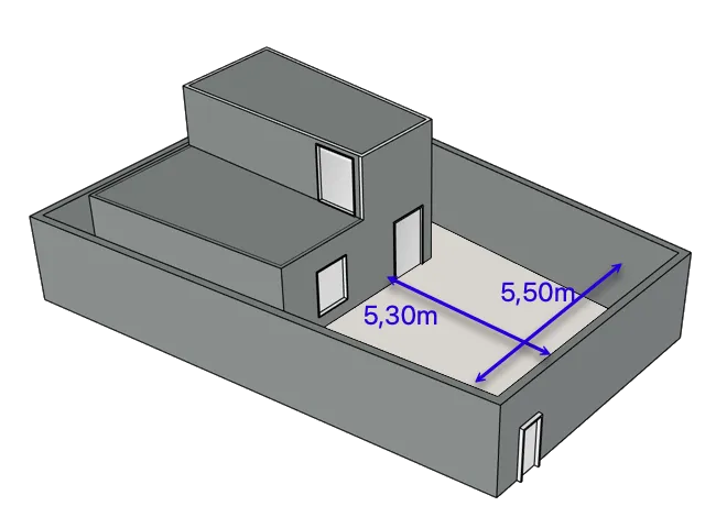 Plan 3D du Studio 116