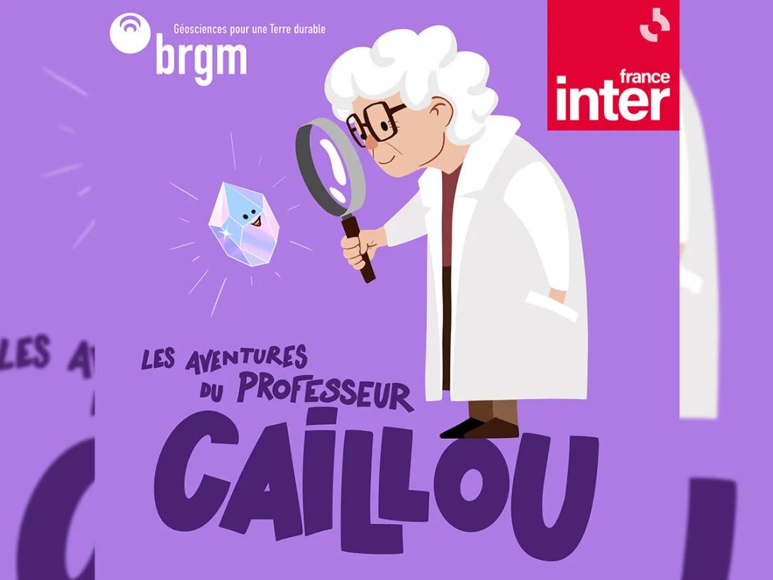 Visuel du podcast des Aventures du Professeur Caillou